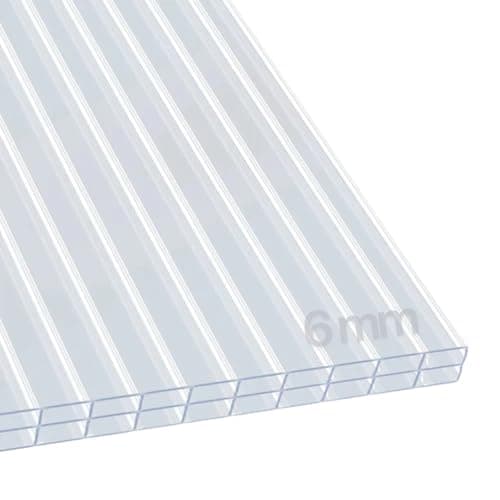Image of KARAT - Greenhouse Multi-Wall Sheets with High Malleability - 60.5 x 121 cm - Twin-Wall Sheets Double Wall Sheets Made of Polycarbonate (6 mm)