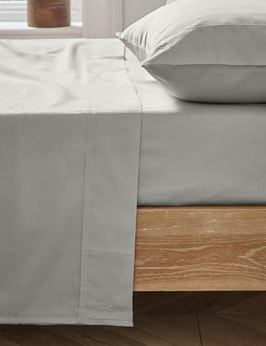Image of Ted Baker Plain Dye Flat Sheet Silver