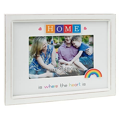 Image of Rainbow Scrabble Frame 6x4 - Home - Is where the Heart is