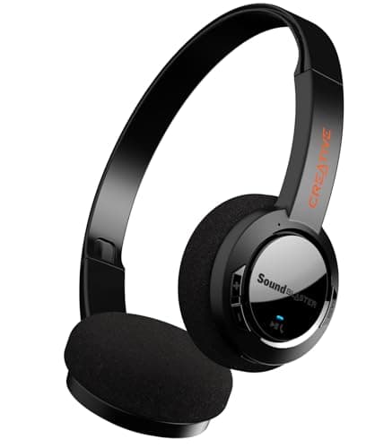 Image of Sound Blaster JAM V2 On-Ear Lightweight Bluetooth 5.0 Wireless Headphones with USB-C, aptX Low Latency, aptX HD, Multipoint Connectivity, Voice Detection and Noise Reduction, 22 Hours Battery Life