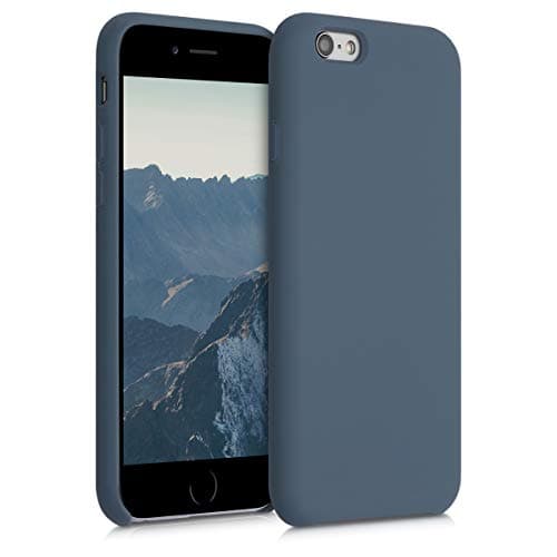 Image of kwmobile Case for Apple iPhone 6 / 6S Case - Soft Cover - Shockproof Silicone - Wireless Charging Dark Slate