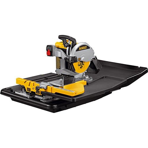 Image of DeWALT D24000-GB Slide Table Wet Tile Saw, 240 V, Yellow/Black, Set of 6
