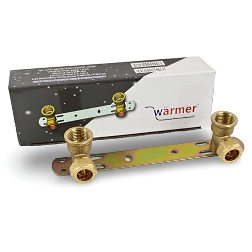 Image of Wärmer System 15mmx1/2 150mm Concealed Shower Wall Bracket Fitting Fixing Plate: Ideal for Exposed Shower Bar, Shower Valve, and Thermostatic Mixer Bar Valve Wall Kits