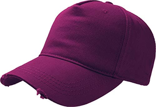 Image of Atlantis Cargo Weathered Visor 5 Panel Cap - Burgundy - Os