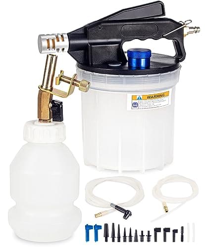 Image of GOTLUCK 2L Vacuum Brake Bleeder,Pneumatic Brake Fluid & Clutch Bleeding Tool,Brake Fluid Extractor with 1L Refilling Bottle and Adapters