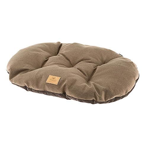 Image of Ferplast Cat And Dog Cushion Stuart 78/8, Double-Sided, Tweed And Soft Velvet, Washable, Brown, L