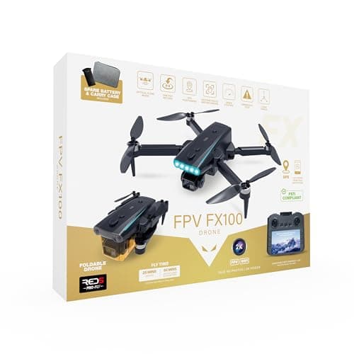 Image of RED5 FX100 2K HD FPV Wi-Fi Secure PSTI Foldable Remote Control Quadcopter Drone