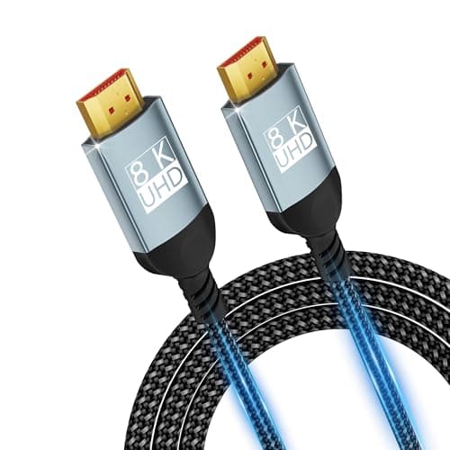 Image of HDMI Cable,5M 10K 8K Ultra High Speed HDMI cable 10K 8K@60Hz 4K@240Hz,HDMI 2.1 Support HDR10+ eARC 3D HDCP 2.2&2.3 VRR DTS:X,Compatible with PS5/4 X-Box HDTV Blu-ray Player/Monitor/Laptop/Projector