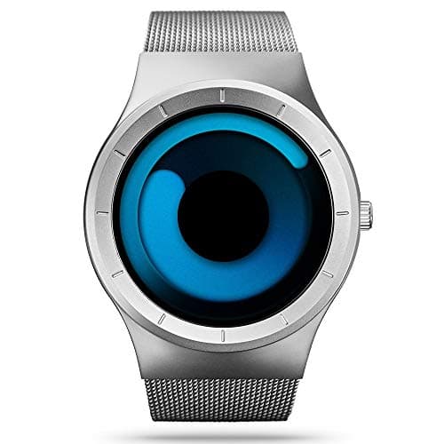 Image of SINOBI Business Watches Men Fashion Original Design Watch Men Steel Mesh Men's Watch Clock Relogio Masculino Creative Wristwatch (S9807G-Black/Bule)