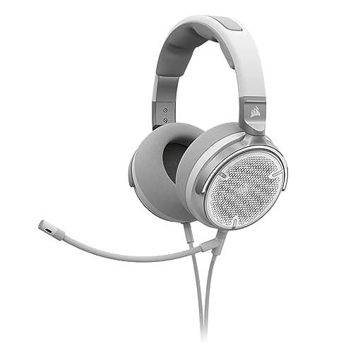 Image of Corsair VIRTUOSO PRO Wired Open Back Gaming Headset - Detachable Uni-Directional Microphone - 50mm Graphene Drivers - 20Hz-40 kHz Frequency Reponse - White