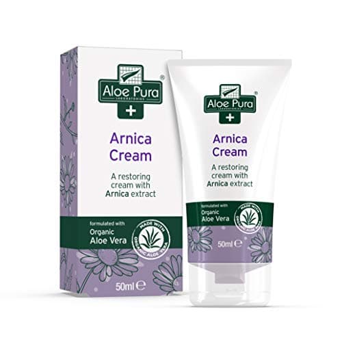 Image of Aloe Pura, Arnica Cream with Organic Aloe Vera, Natural, Vegan, Cruelty Free, Paraben & SLS Free, Restoring, 50 ml