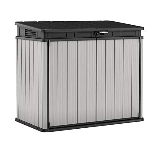Image of Keter Store It Out Premier XL Outdoor Garden Storage Shed, Grey and Black, 141 x 82 x 123.5 cm