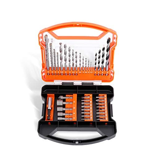 Image of WellCut Screwdriver Drill Bit Set, 41 Piece Durable Set Plus Portable Case With Drill Accessories, For Masonry, Metal, Wood Maintenance Repair DIY Projects