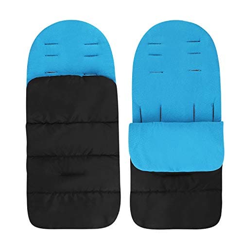 Image of Universal Pram Footmuff 2 In 1 Detachable Pushchair Fleece Lined Foot Cover Waterproof Windproof Baby Stroller Footmuff Infant Toddler Buggy Winter Thick Warm Footmuff with Adjustable Side Zips