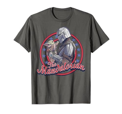Image of Star Wars: The Mandalorian Fourth Of July Mando & Grogu T-Shirt