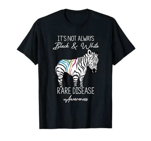 Image of It's NOT Always Black & White Rare Disease Awareness T-Shirt