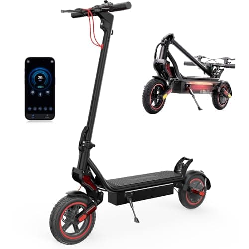 Image of W8 Off-road Electric Scooter for Adults, Foldable E Scooter with 9.3" Pneumatic Tires, 500W Motor, 54.6V 14Ah Battery, 45KM Long Range, 4 Speed Modes, Front & Rear Suspension, APP Control