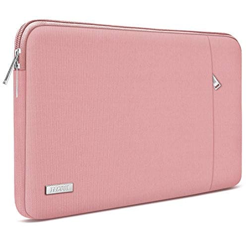 Image of TECOOL 13.3-13.5 Inch Laptop Case Sleeve for MacBook Air/Pro 13,MacBook Pro 14 inch 2021,Huawei Matebook D14,13.5-Inch Surface Laptop 4/3 Protective Cover with Pocket, New Pink