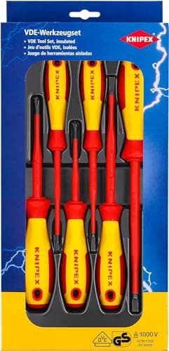 Image of KNIPEX VDE Screwdriver Set Slotted/Phillips 6 Parts, 00 20 12 V02