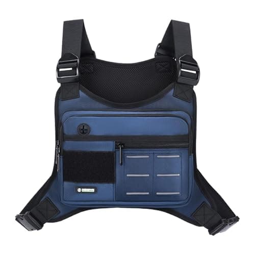 Image of Zunetsutock Men's Neck Pouch | Adjustable Large Storage Bag for Outdoor Activities | Neck Pouch for Women | for Hiking, Travel, Sports, Fishing, Working, blue, Siehe Beschreibung