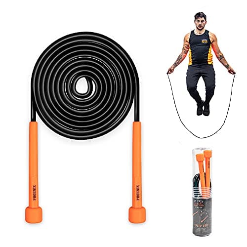 Image of Phoenix Fitness Speed Skipping Rope - Lightweight Jump Rope - Jumping Tangle Rope - Speed Rope for Fat Burning, Fat Loss, Conditioning, Interval Training, Boxing, Crossfit and MMA