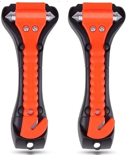 Image of Xtremeauto X2 Car Escape Tool Window Breaker Cutter - Car Hammer And Seatbelt Cutter, Car Safety Hammer Emergency Smasher, Break Glass With Ease, Seat Belt Cutter Glass Breaker Safety Tool With Cases
