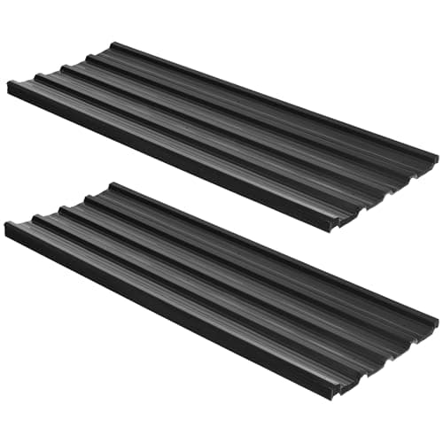 Image of Outsunny Corrugated Roofing Sheets, Pack of 24, Galvanised Metal Roofing Sheets for Greenhouse, Garage, Storage Shed, Carport, 129 x 45cm, Dark Grey