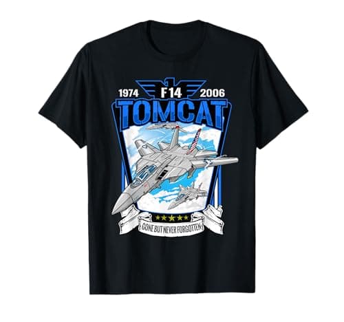Image of Military F14 Cat Fighter Jet for Airshow Avgeeks T-Shirt
