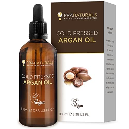 Image of PraNaturals 100% Moroccan Pure Natural Argan Oil for Face & Body 100ml – Rich in Vitamin E for Healthy Skin, Hair & Nails – Food Grade, No Parabens or SLS – Vegan & Cruelty-Free