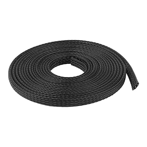 Image of ETOPARS Expandable Braided Sleeving Wire Black Braided Sleeving Cable Tidy Sleeve Loom Tubing Cable Sleeve Flexible Insulated Protection 10mm Diameter Length 5 Meters