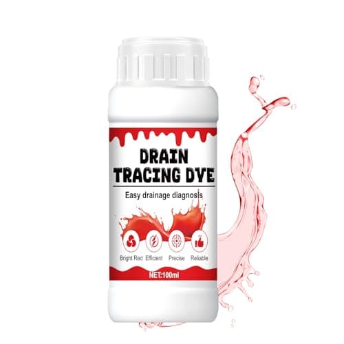Image of Drain Tracing Dye, Leak Detection Tracing Dye, Liquid dye, Easily Diagnose Plumbing Problems, Ideal for Variety of Plumbing and Drainage Systems - Red