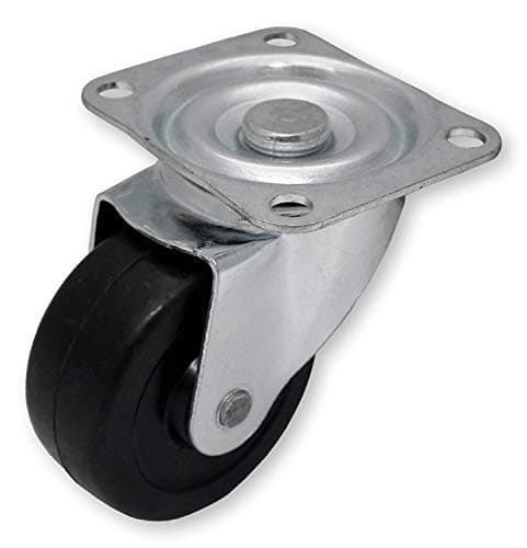Image of Merriway BH05119 (2 Pcs) Castor Single Wheel Plate Fix 40mm - Pack of 2 Pieces, White