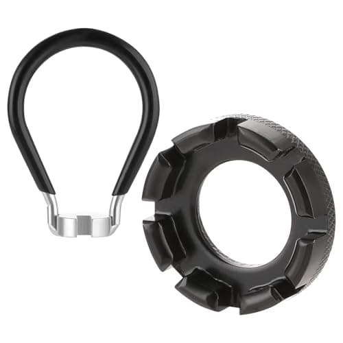 Image of WOLMIK 2-Piece 6-in-1 Bicycle Spoke Wrench & Spanner Key for 10-15 Gauge Wheel Correction and Tension