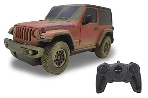 Image of JAMARA 403005 Jeep Wrangler Rubicon 1:24 Muddy 2.4 GHz Officially Licensed Up to 1 Hour Driving Time at Approx. 9 km/h, Perfectly Replica Details, Workmanship, Multi-Coloured