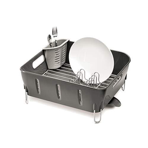 Image of simplehuman Plastic dishrack, Standard Compact, Grey