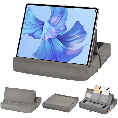 Image of XSQD Tablet Reading Pillow, Foldable Triangle Support Stand for Tablets, Mobile Phones, and Books, Multi Functional Portable Book Holder with Multi-Angle Adjustment, Suitable for Bed, Sofa, and Desk
