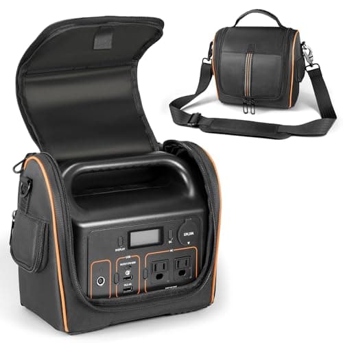 Image of EUGOOCX Portable Power Station Carrying Storage Bag Compatible with Jackery Explorer 300, Travel Protective Case with Windows Design for Camping, Hiking, Home Use