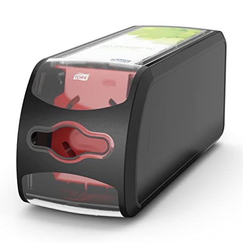Image of Tork Xpressnap Fit Counter Napkin Dispenser Black N14, One-at-a-time Dispensing, 14.3 cm x 12.1 cm x 32.6 cm, 272901