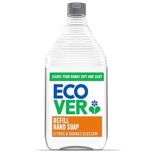 Image of Ecover Hand Wash Refill, Hand Soap, Gentle Hand Cleansing, Fresh Citrus & Orange Blossom Scent, Pack of 1, 1 x 950ml