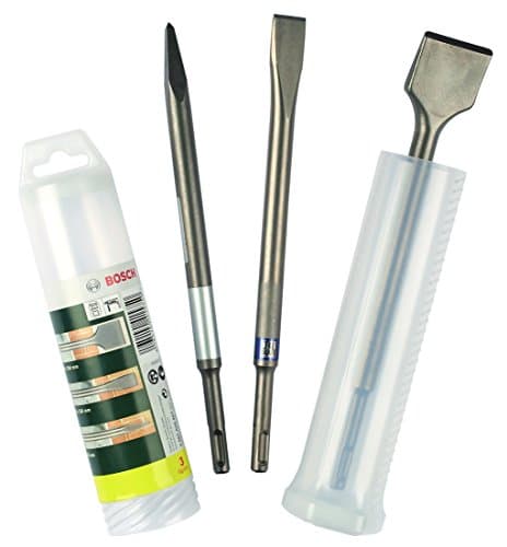Image of Bosch 2607019457 3-Piece SDS Plus Chisel Set, Silver