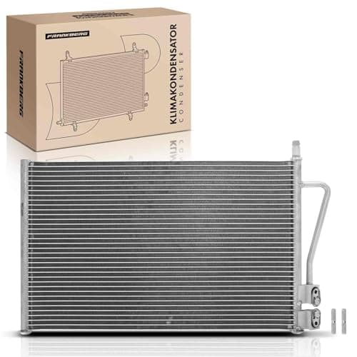 Image of Frankberg Condenser Air Conditioning Compatible with 2 DY 1.2L-1.6L 2003-2007 Fiesta V 1.2L-2.0L 2001-2008 Fiesta V Van Fusion Replace # 1384859