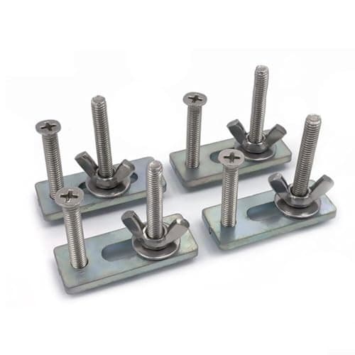 Image of 4 Set T-Track Hold Down Clamps M6 for CNC Router 3018 Pro MX3, Zinc Alloy Fixing Kit for Woodworking Engraving Drilling Jigs