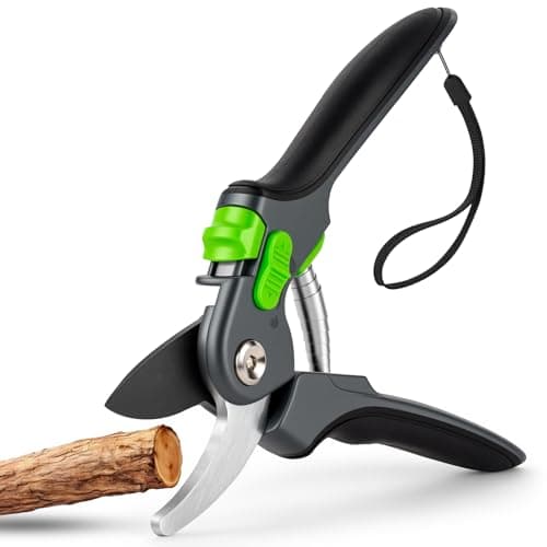 Image of OSDUE Bypass Garden Secateurs for Weak Hands, Professional Pruning Shears with SK5 Blades Heavy Duty Labor-Saving Scissors with Safty Lock Hedge Shears for Grass Branch Plant Flower Gardening Tools