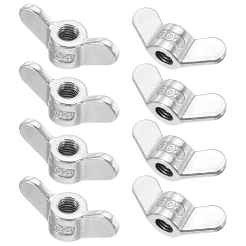 Image of PATIKIL M12 Wing Nuts, 8Pcs 304 Stainless Steel Butterfly Nut Twist Fasteners Parts Smooth Finish Wing Fastener Nuts for Repairing Manufacturing Engineering