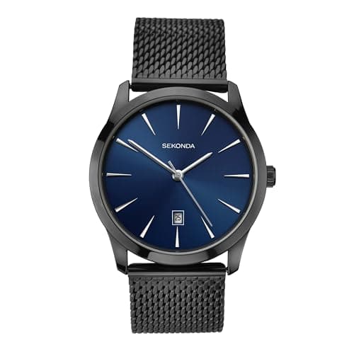 Image of Sekonda Men's Malmo 42mm Quartz Watch with Analogue Display Date Window and Stainless Steel Bracelet 50M Water Resistance