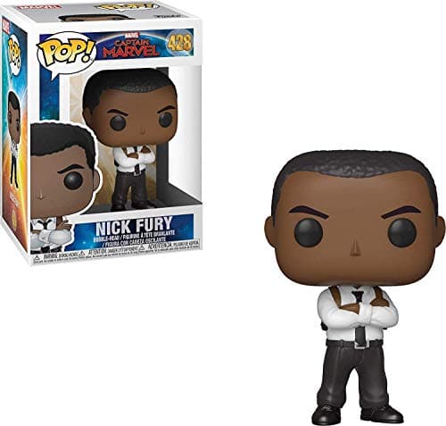 Image of Funko POP! Marvel: Captain Marvel-Nick Fury Collectible Figure - Collectable Vinyl Figure - Gift Idea - Official Merchandise - Toys for Kids & Adults - Movies Fans - Model Figure for Collectors