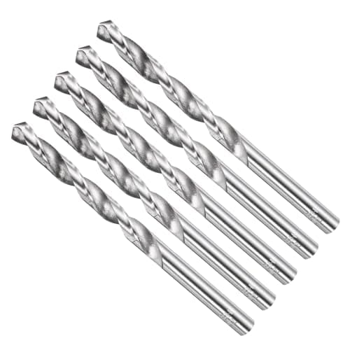 Image of METALLIXITY Drill Bit (7mm) 5Pcs, 4241 High-Speed Steel Straight Shank 118° Uncoated Bright Finish Drill Bit for Wood Plastic Iron Copper Aluminum Low Soft Metal