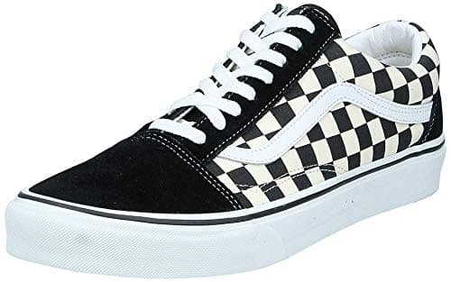 Image of Vans Men's Old Skool Checkerboard Sneaker, Black, 10 UK