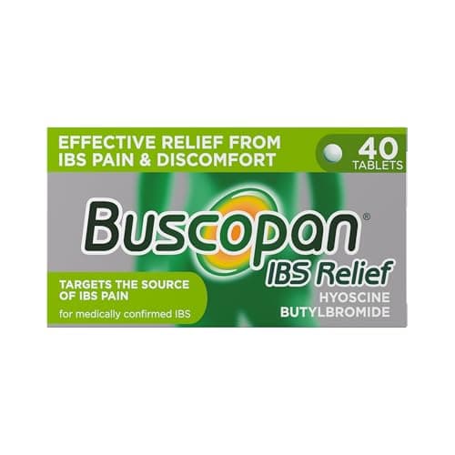 Image of Buscopan, Targets the Source of Belly Pain, Cramps & Discomfort, Starts to work in 15 minutes, 40 Tablets, Relief from Stomach Pain, Cramps & Discomfort