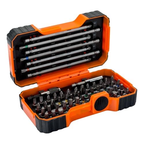 Image of Bahco 59/S54BC 54 Pcs Bit Set for Slotted, Phillips, Pozidriv, Hexagonal, Robertson and Coloured TORX,TORX Tamper, Head Screws